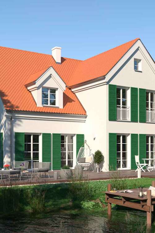 Landhaus mit Giebel von MKM Traumhäuser