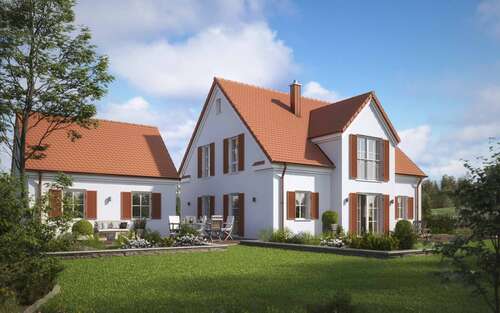 Schwäbisches Landhaus mit Gesims 1