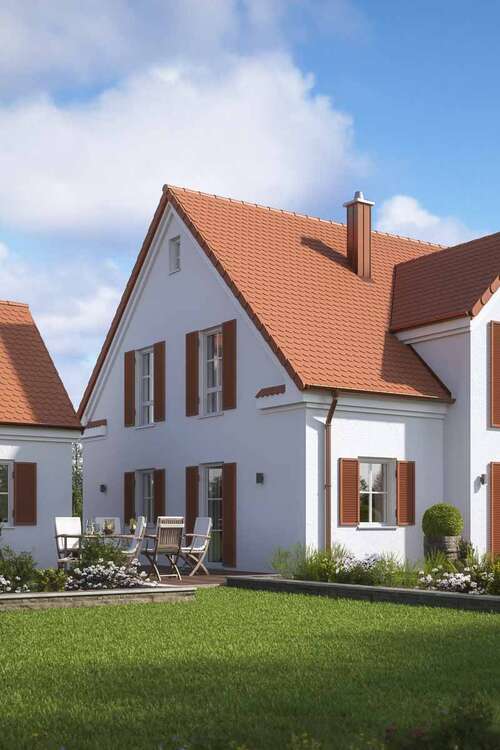Schwäbisches Landhaus mit Gesims von MKM Traumhäuser