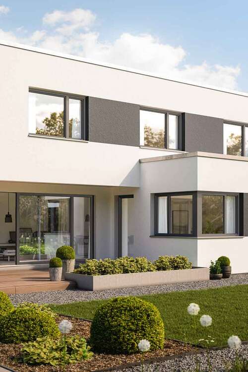 Bauhaus-Architektur mit Flachdach von MKM Traumhäuser