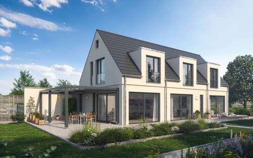 Zeitgemäße Architektur mit modernen Gauben 1