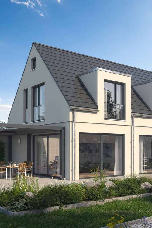 Zeitgemäße Architektur mit modernen Gauben von MKM Traumhäuser