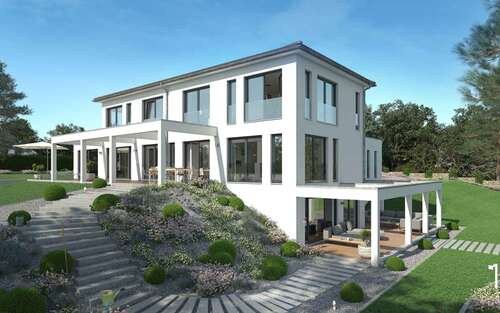 Moderne Architektur am Hang 1